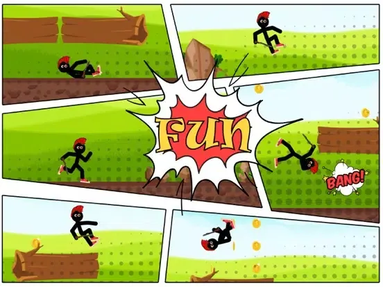 Stickman's Journey - How far can you go? iPad  스크린샷