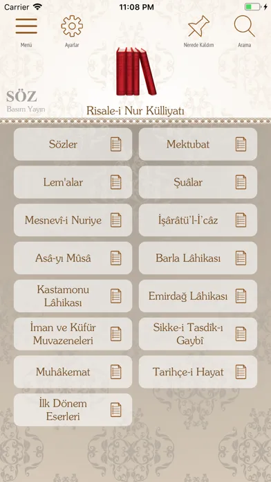 ภาพหน้าจอของ Risale-i Nur Külliyatı - SÖZ