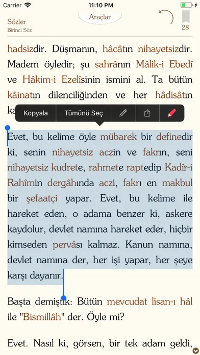 ภาพหน้าจอของ Risale-i Nur Külliyatı - SÖZ