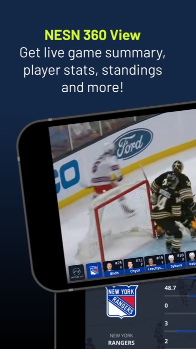Capturas de pantalla de NESN 360