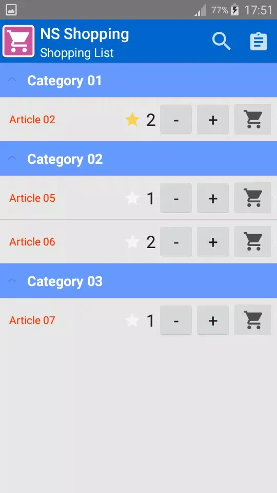 NS Shopping (List) سکرین شاٹس