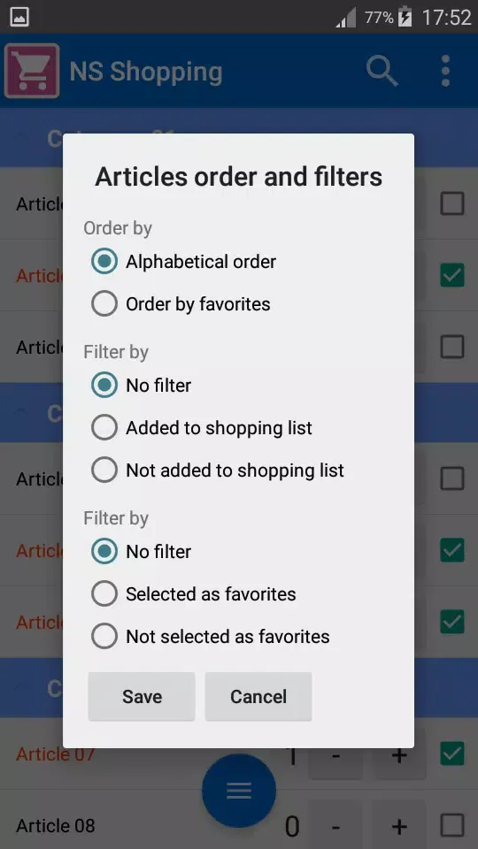 NS Shopping (List) سکرین شاٹس