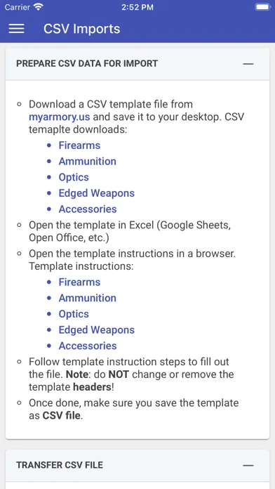 Zrzuty ekranu My Armory