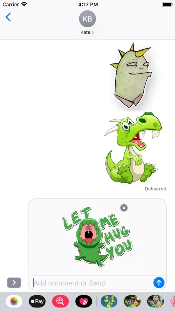 Capturas de tela do Dinosaur world stickers