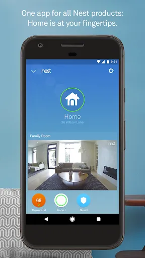 Capturas de tela do Nest