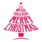 Merry Christmas Wish Typography Stickers
