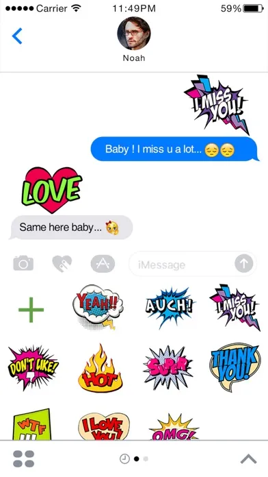 Captures d'écran de Comic Stickers For iMessage