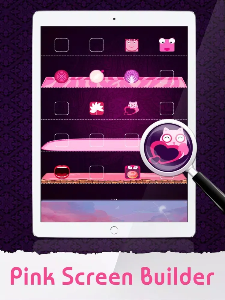 Pink Icon Skins Maker & Home Screen Wallpapers Pro for iPhone, iPad & iPod iPad  Screenshots
