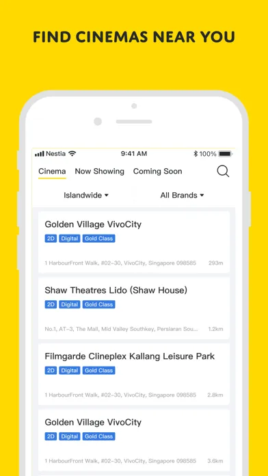 Zrzuty ekranu Popcorn - Online ticketing