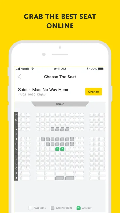 Zrzuty ekranu Popcorn - Online ticketing