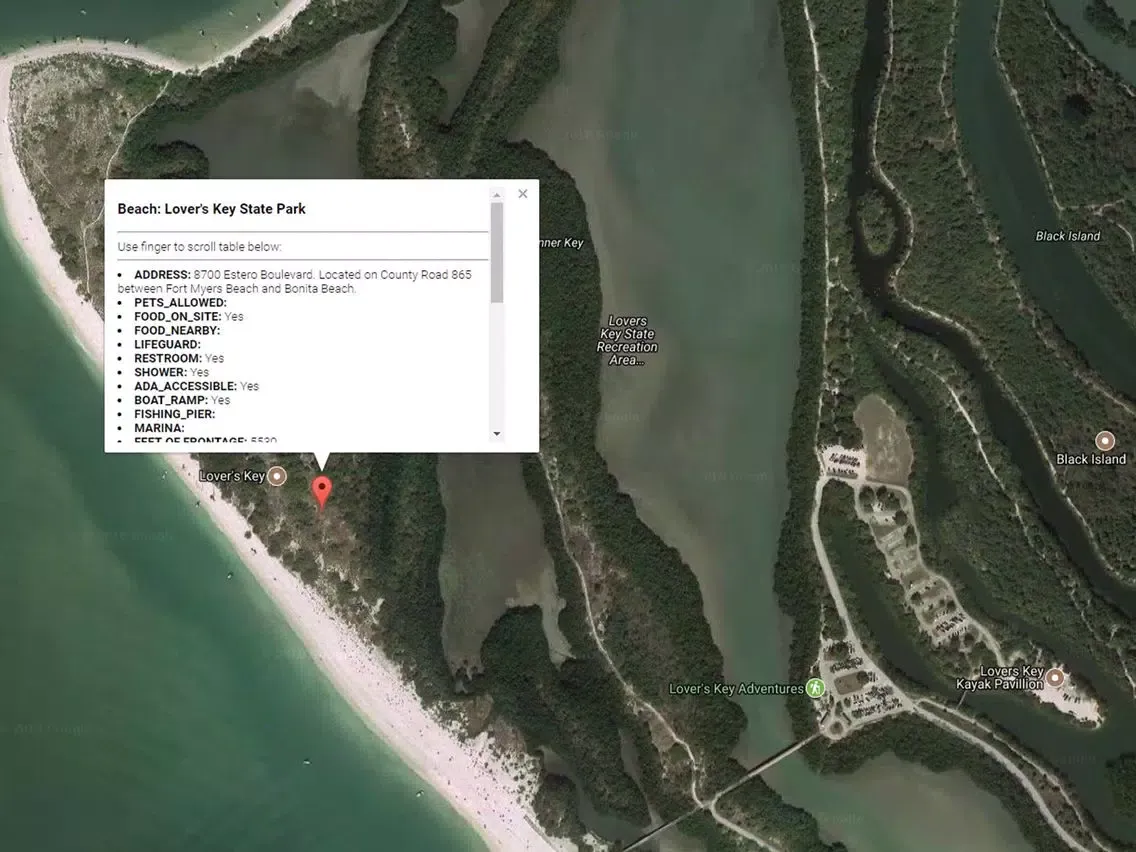 Capturas de tela do Florida Beaches & Weather iPad 