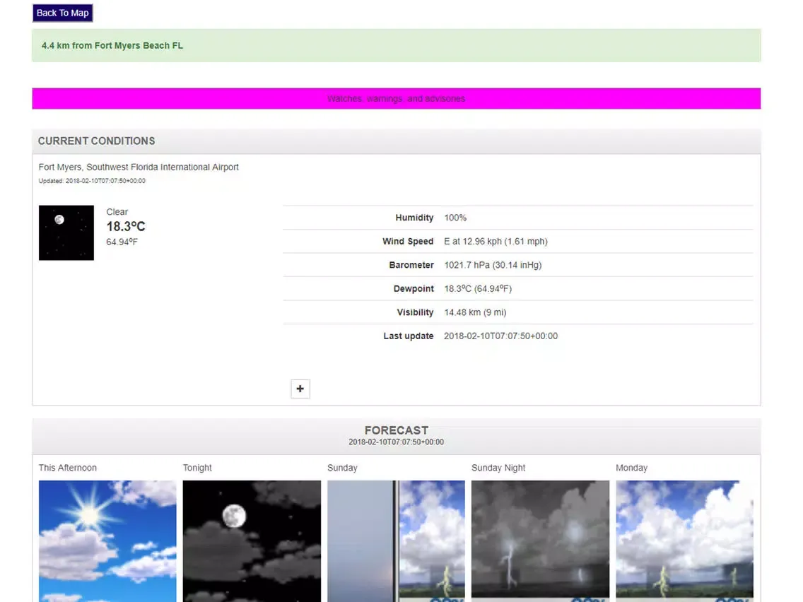 Capturas de tela do Florida Beaches & Weather iPad 