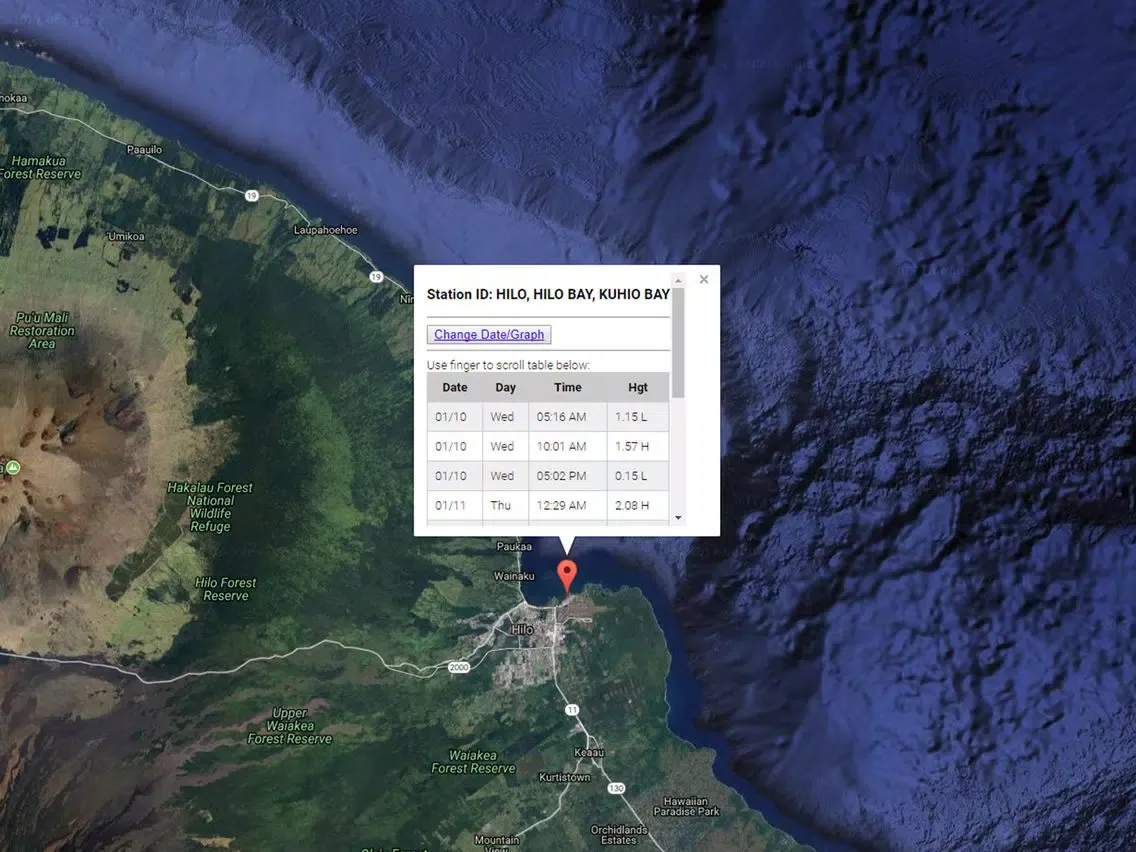 Hawaii Tide Chart & Weather iPad  스크린샷
