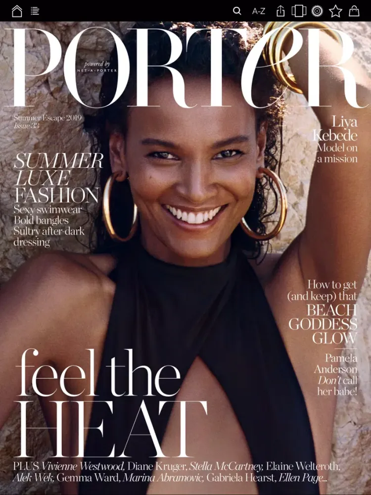 Capturas de tela do PORTER magazine North America iPad 
