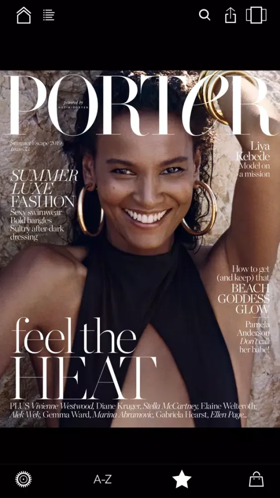 Capturas de tela do PORTER magazine North America