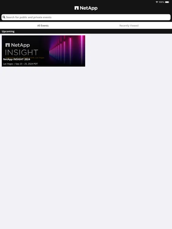 NetApp Events iPad  স্ক্রিনশট