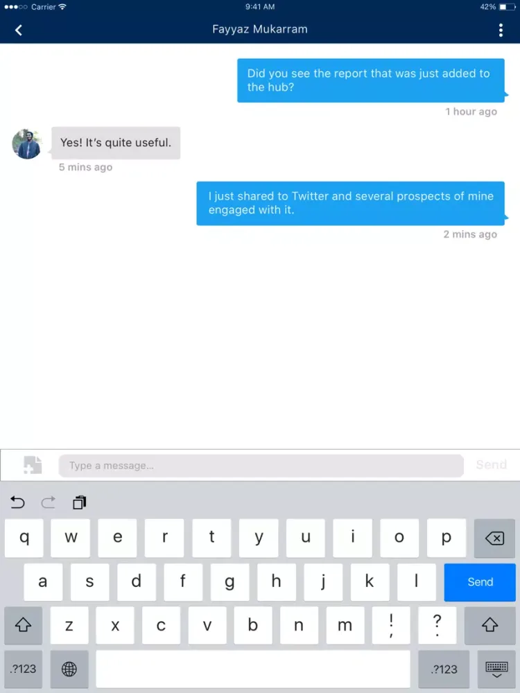 Tangkapan layar NetApp Nation iPad 