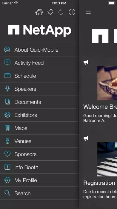 Capturas de pantalla de NetApp Meetings