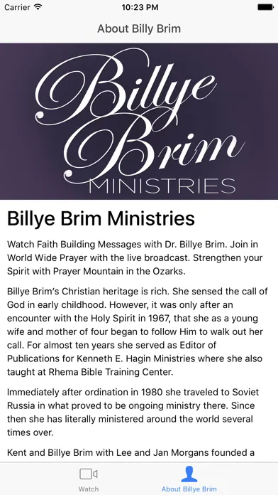 ภาพหน้าจอของ Billye Brim Official