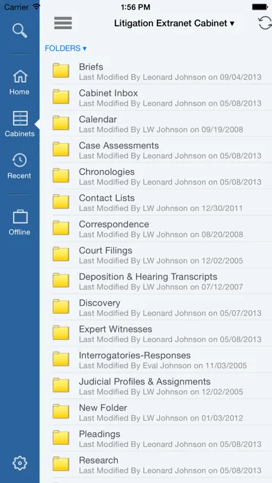 ภาพหน้าจอของ NetDocuments
