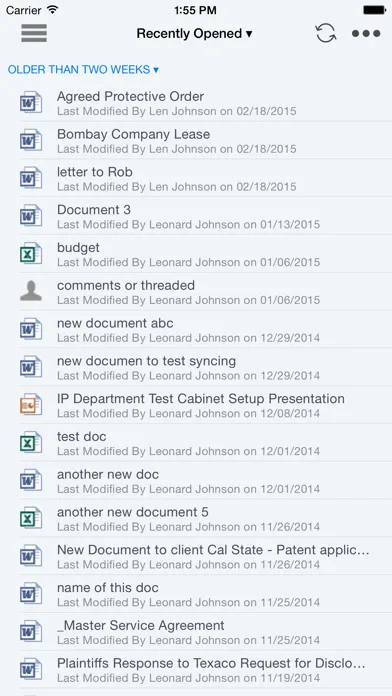 ภาพหน้าจอของ NetDocuments