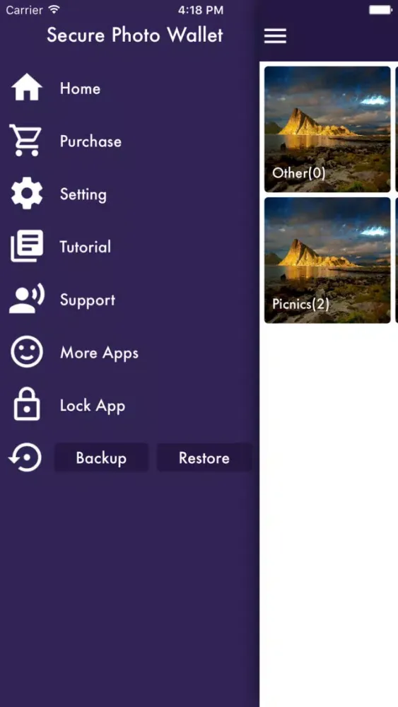 Tangkapan skrin Most Secure Photo Vault