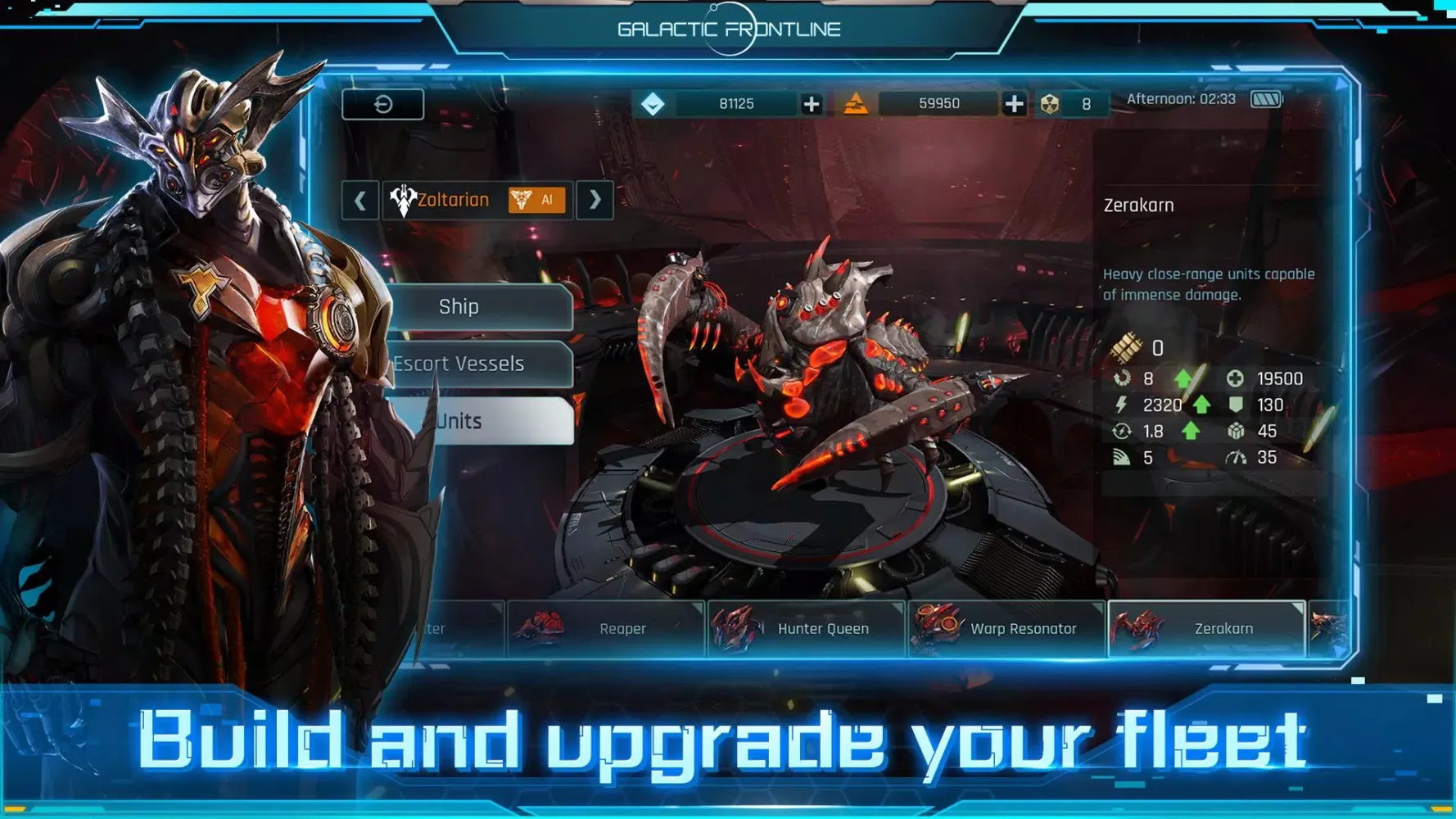 ภาพหน้าจอของ Galactic Frontline