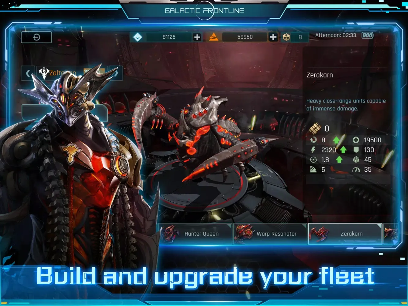 ภาพหน้าจอของ Galactic Frontline