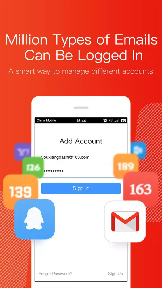 Ảnh chụp màn hình của Mail Master