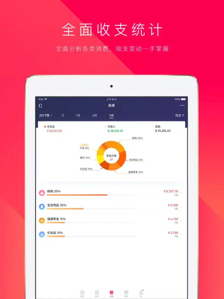 تصاویر 网易有钱-专业记账管钱软件 iPad 