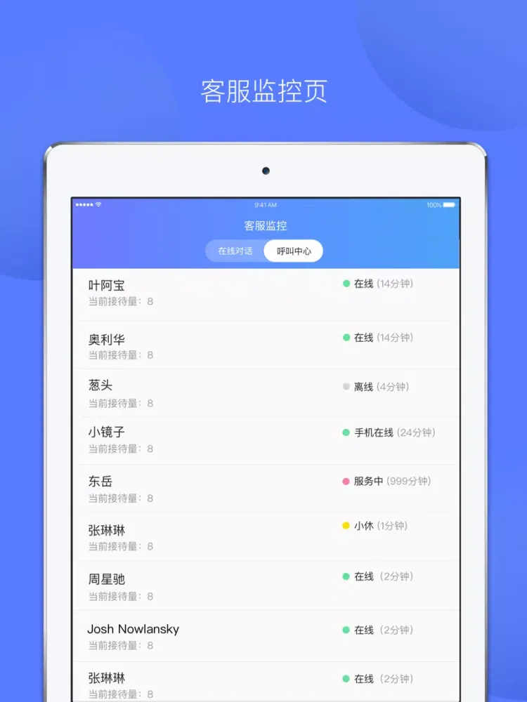 网易七鱼-全智能云客服专家 iPad  स्क्रीनशॉट