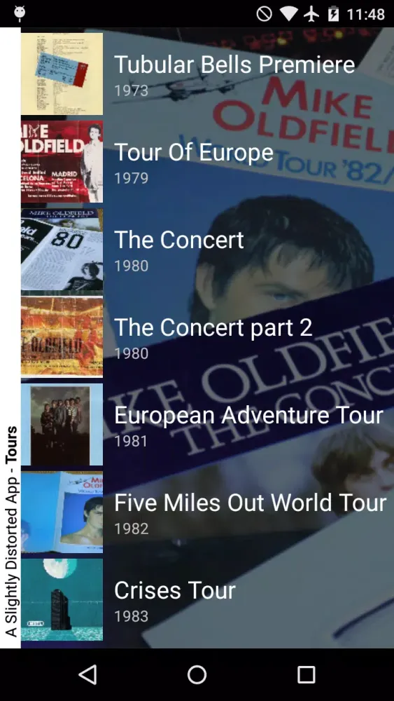 A Slightly Distorted App Screenshots