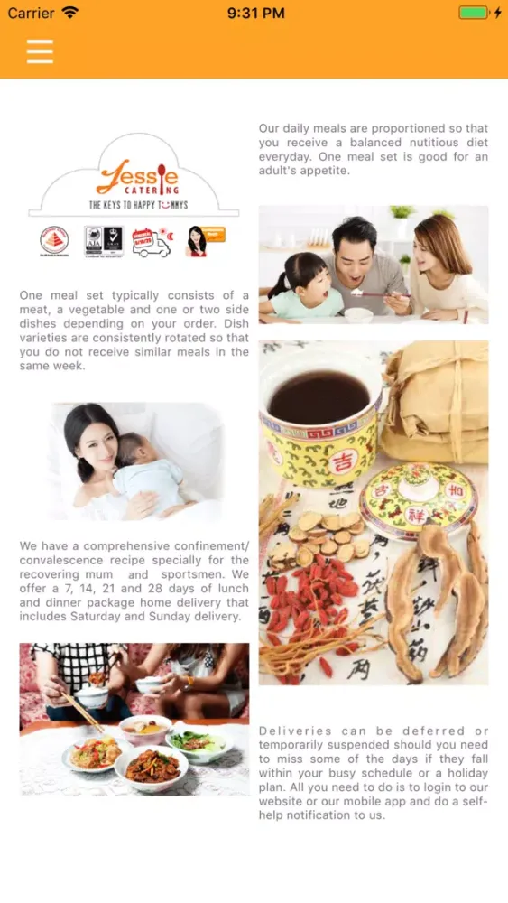 Tangkapan skrin Jessie Catering HMD