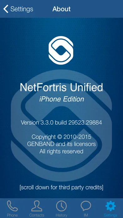 Ảnh chụp màn hình của Unified for iPhone