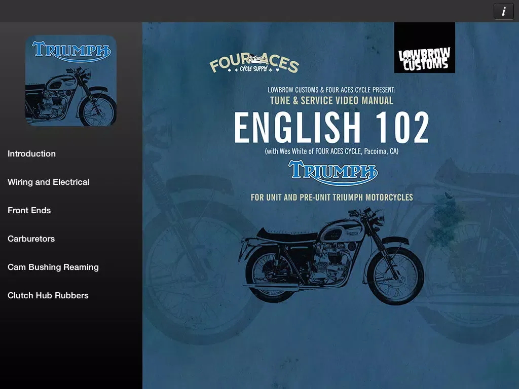 English 102 - For Unit and Pre-Unit Triumph Mot... iPad  Screenshots