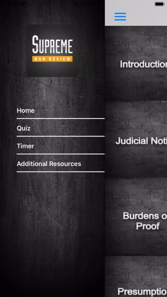 Evidence: Supreme Bar Review Screenshots