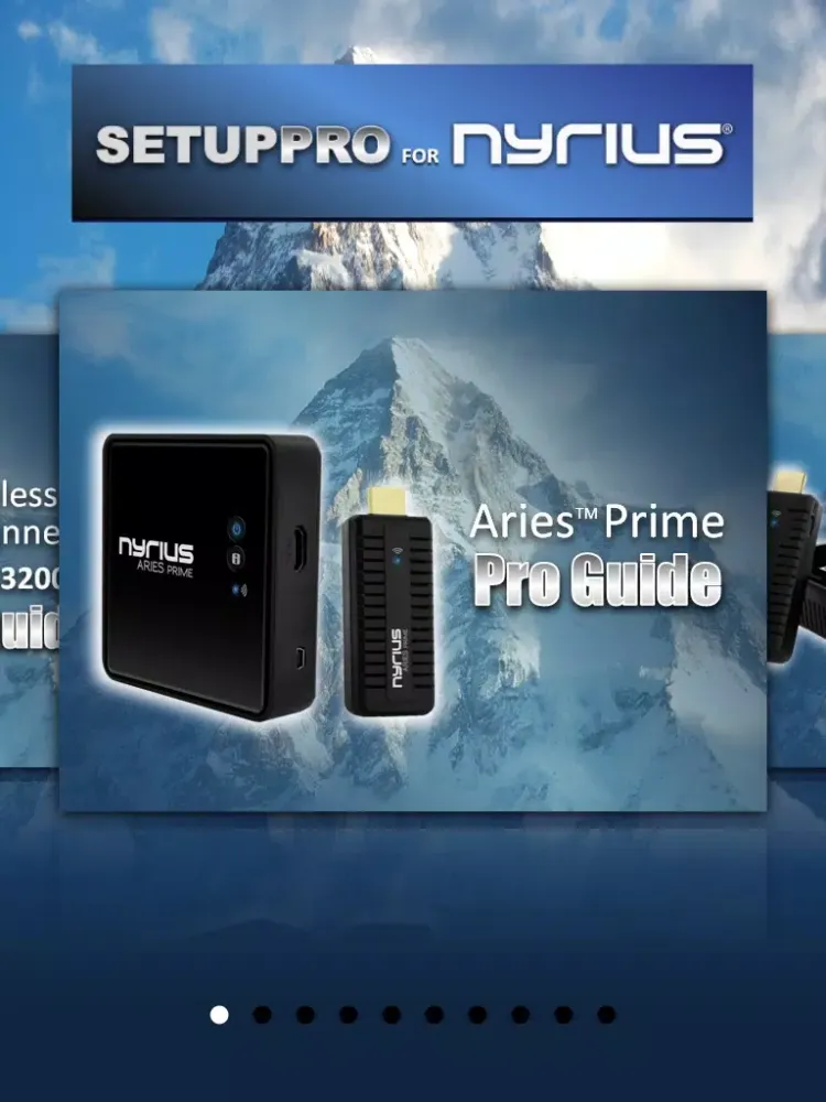 SetupPro for Nyrius Aries Prime, Pro, Home & Wireless iPad  Screenshots