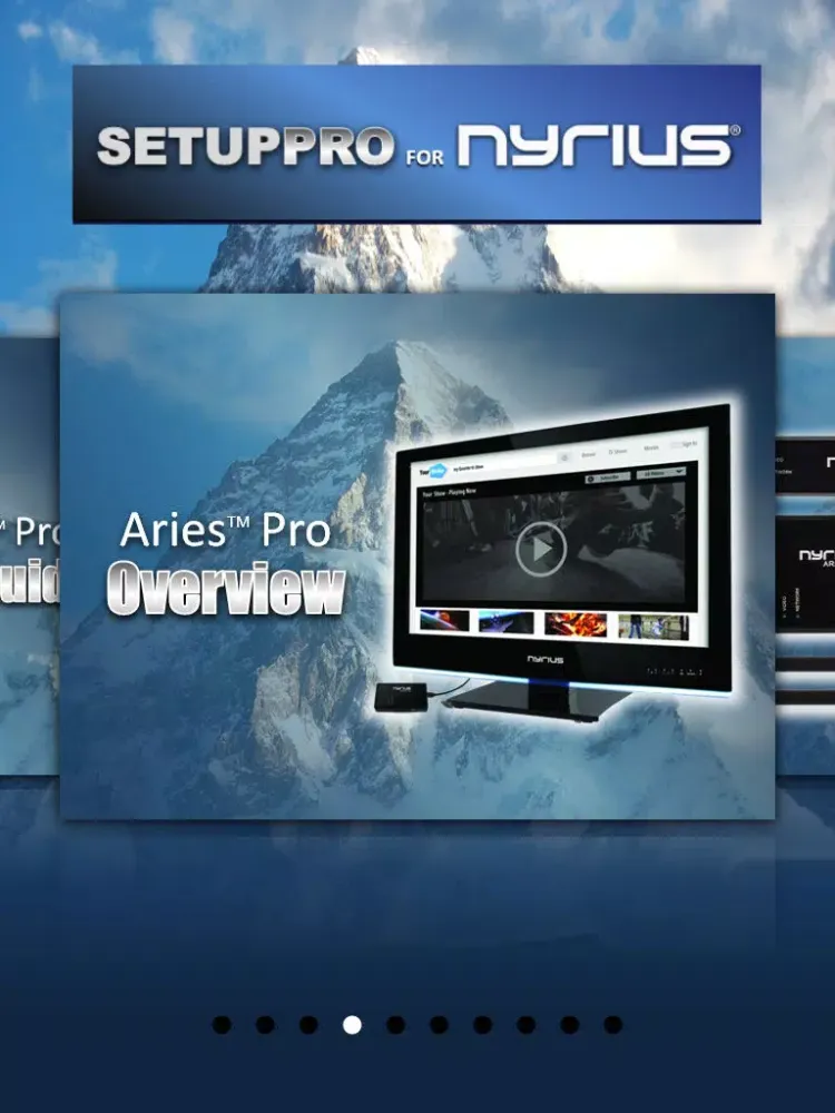 SetupPro for Nyrius Aries Prime, Pro, Home & Wireless iPad  Screenshots