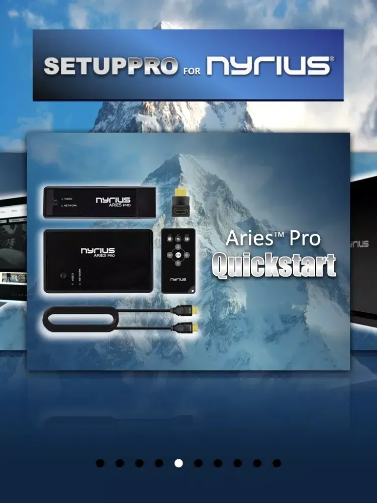 SetupPro for Nyrius Aries Prime, Pro, Home & Wireless iPad  Screenshots