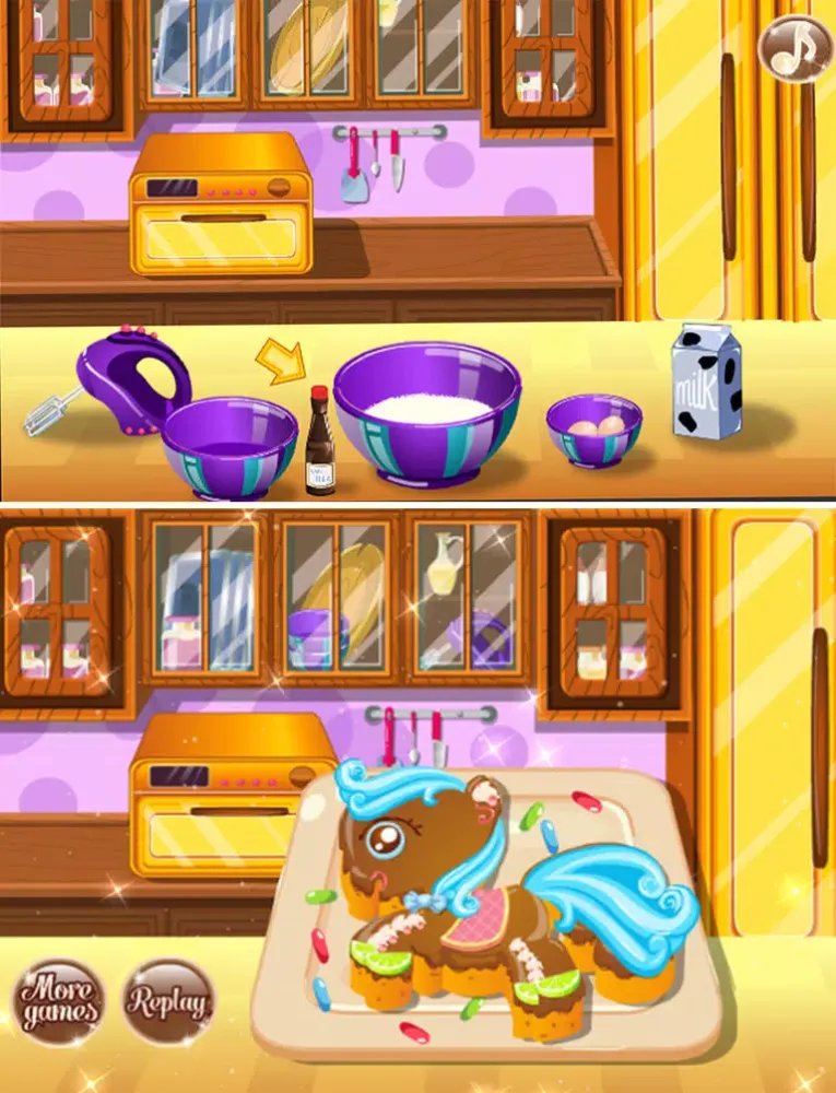 Capturas de tela do Pony Cake Maker iPad 