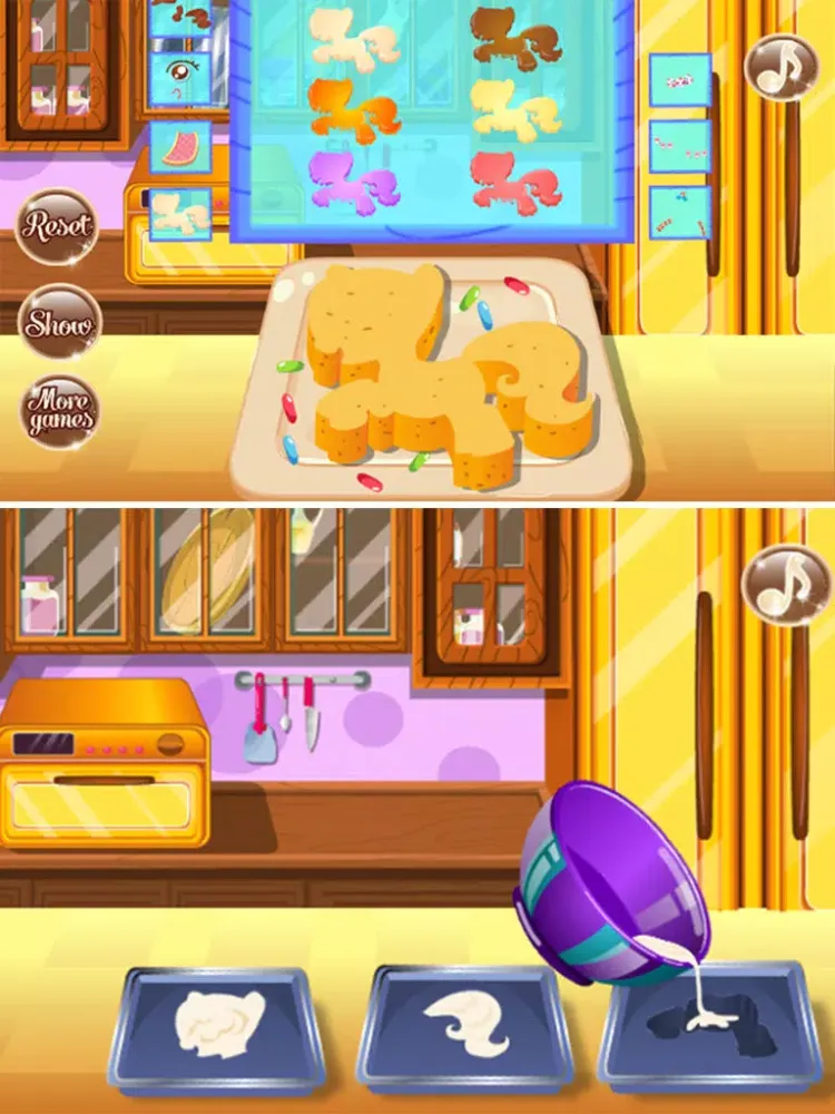 Capturas de tela do Pony Cake Maker iPad 
