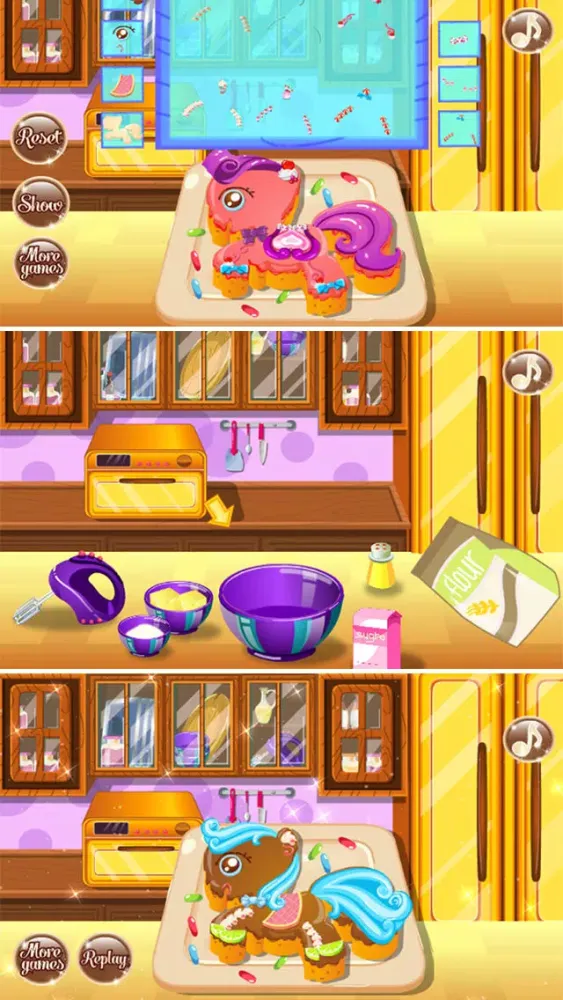 Capturas de tela do Pony Cake Maker