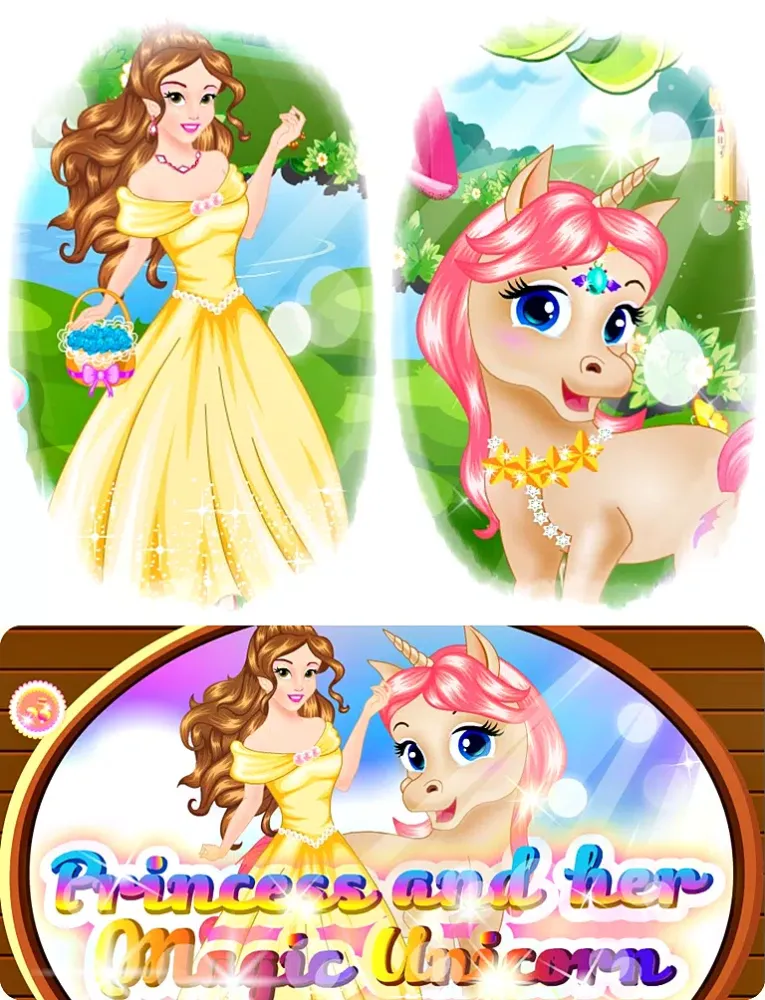 Princess and her Magic Unicorn iPad 应用截图
