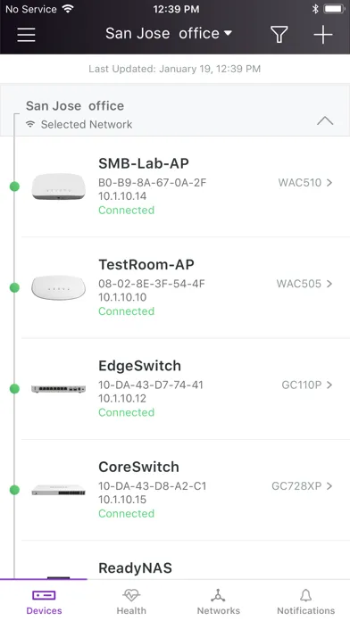 Tangkapan layar NETGEAR Insight