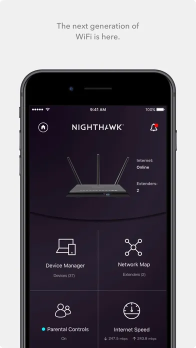 ภาพหน้าจอของ NETGEAR Nighthawk - WiFi App