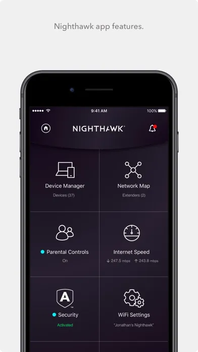 ภาพหน้าจอของ NETGEAR Nighthawk - WiFi App