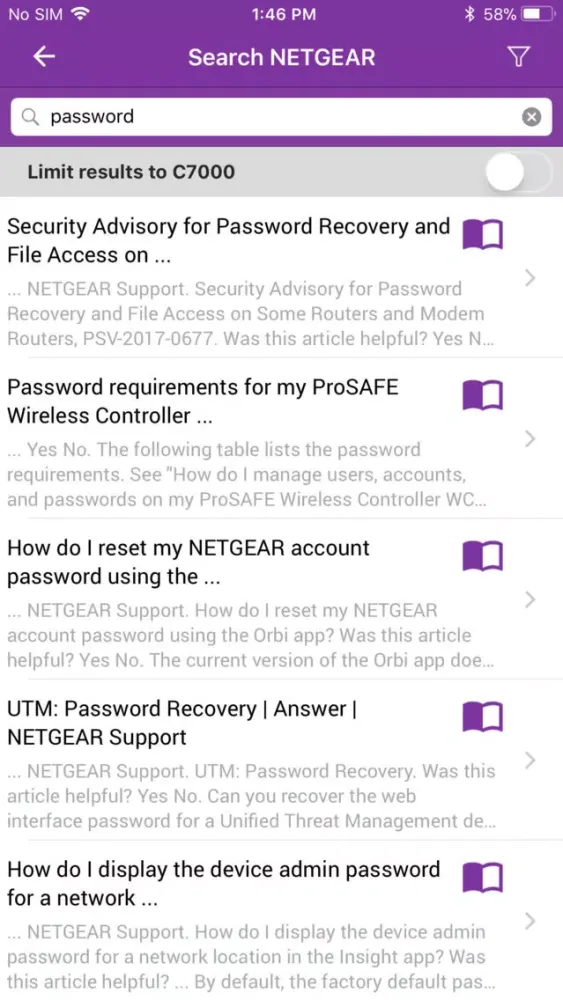 NETGEAR Support Ekran Görüntüleri