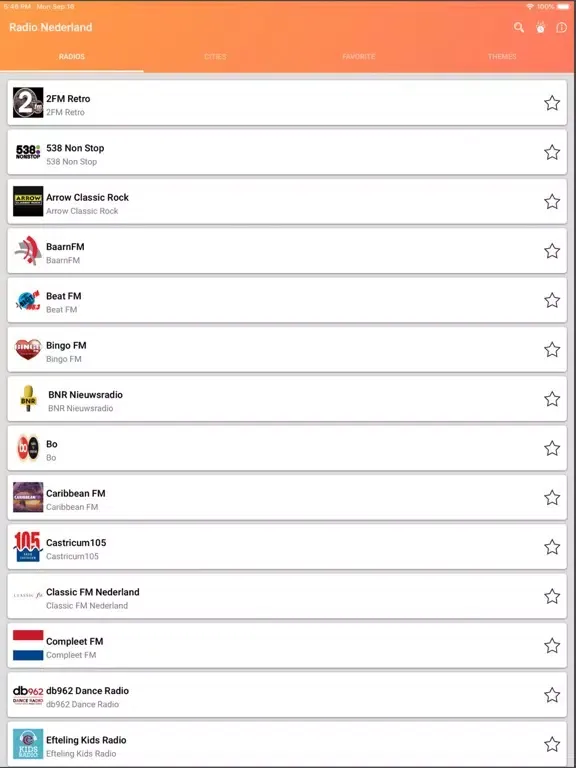 Netherlands Live FM Radio iPad 應用截圖