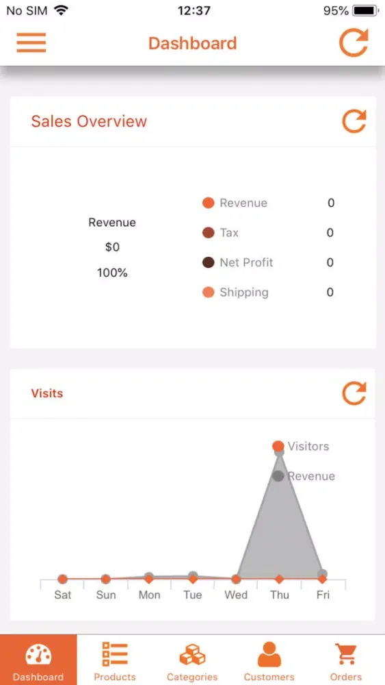 Magento Admin App سکرین شاٹس