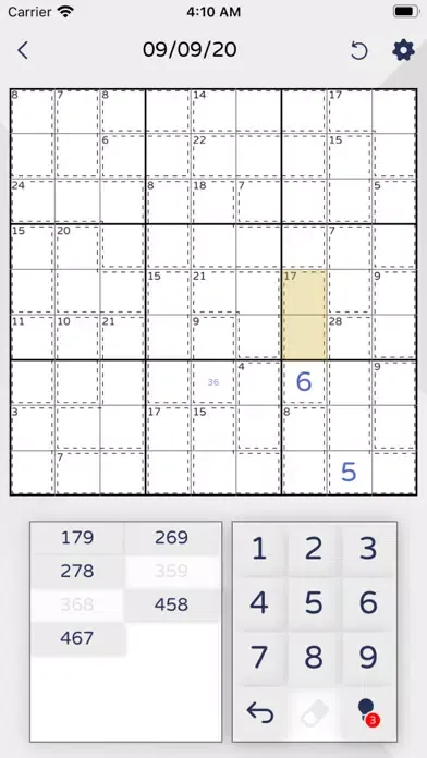 Killer Sudoku - Daily Puzzles スクリーンショット